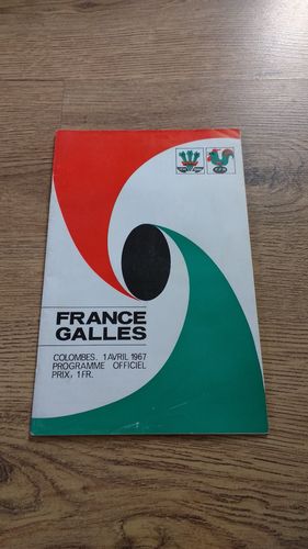 France v Wales 1967 Rugby Programme