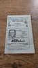 Swansea v New Zealand 1953 Rugby Programme