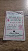 Wales v England 1951 Rugby Programme