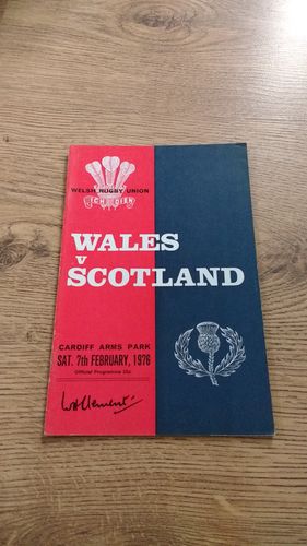 Wales v Scotland 1976 Rugby Programme