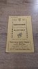 Newport v Barbarians Apr 1958 Rugby Programme