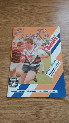 Featherstone v Halifax Jan 1994 Rugby League Programme