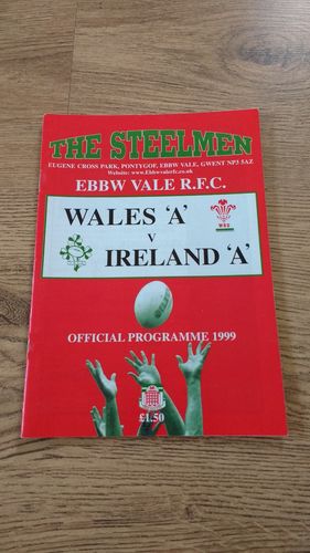 Wales A v Ireland A 1999 Rugby Programme