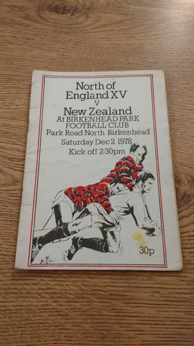 North of England XV v New Zealand 1978 Rugby Programme