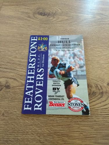 Featherstone v Hull Oct 1991 Rugby League Programme