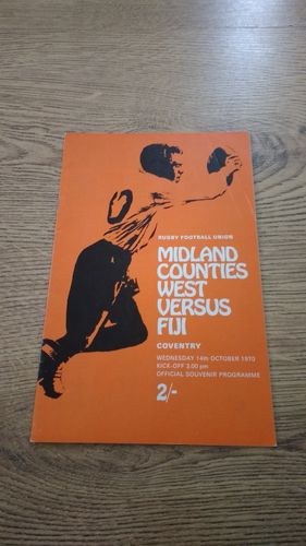 Midland Counties West v Fiji 1970 Rugby Programme