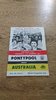 Pontypool v Australia 1984 Rugby Programme