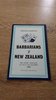 Barbarians v New Zealand 1978 Rugby Programme