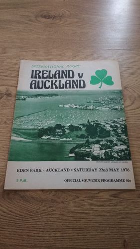 Auckland v Ireland 1976 Rugby Programme