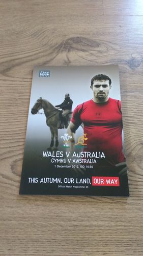 Wales v Australia 2012 Rugby Programme