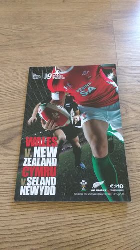Wales v New Zealand 2009 Rugby Programme