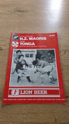 New Zealand Maoris v Tonga 1983 2nd Test Tour Rugby Programme