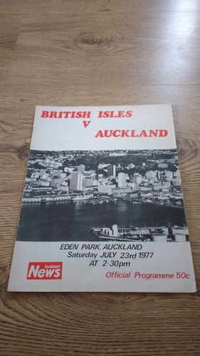 Auckland v British Lions 1977 Rugby Tour Programme