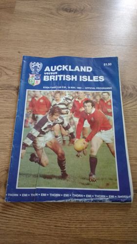 Auckland v British Lions 1983 Rugby Tour Programme