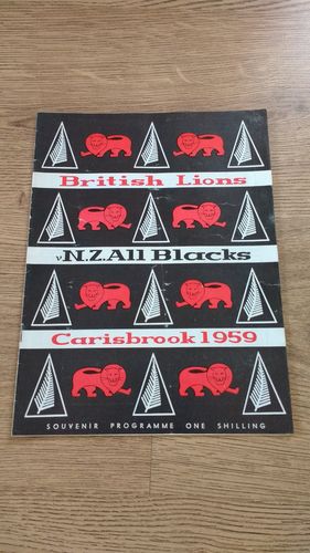 New Zealand v British Lions 1959 1st Test Rugby Programme