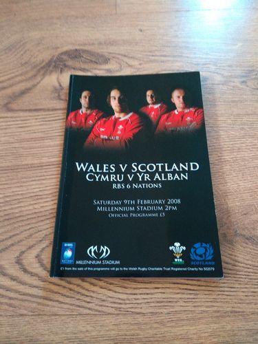 Wales v Scotland 2008 Rugby Programme