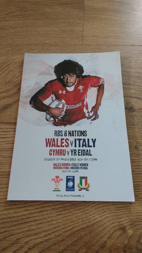 Wales v Italy 2012 Rugby Programme