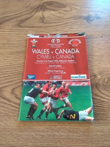 Wales v Canada 1999 Rugby Programme