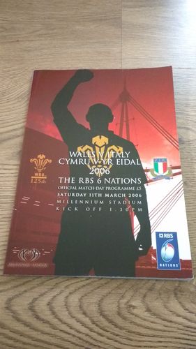 Wales v Italy 2006 Rugby Programme