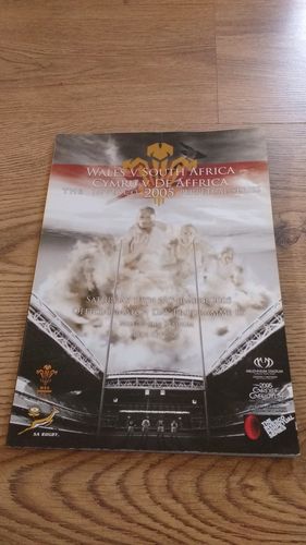 Wales v South Africa 2005 Rugby Programme