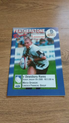 Featherstone v Dewsbury Jan 2000 Rugby League Programme