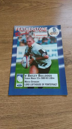 Featherstone v Batley Mar 2000 Rugby League Programme