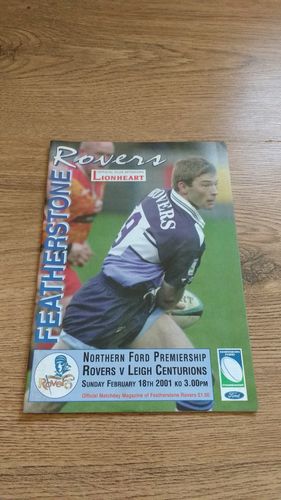 Featherstone v Leigh Feb 2001 Rugby League Programme