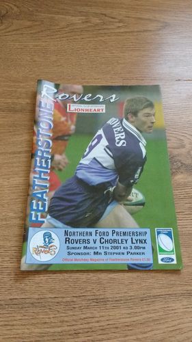 Featherstone v Chorley Mar 2001 Rugby League Programme