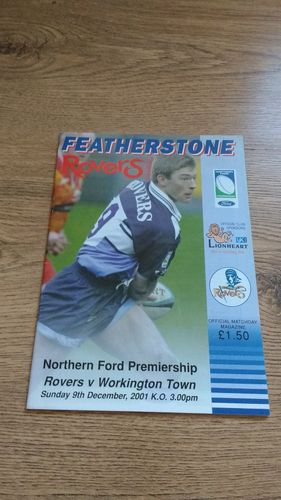 Featherstone v Workington Dec 2001 Rugby League Programme
