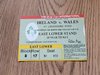 Ireland v Wales 1988 Rugby Ticket