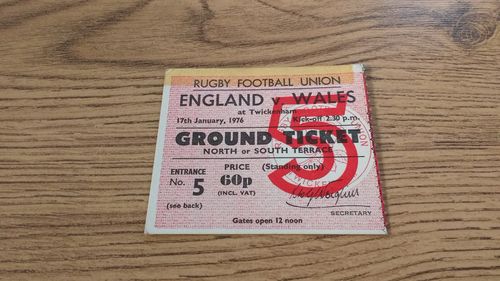 England v Wales 1976 Rugby Ticket