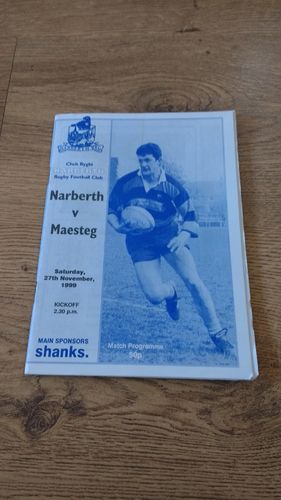 Narberth v Maesteg Nov 1999 Rugby Programme
