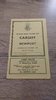 Newport v Cardiff Oct 1967 Rugby Programme
