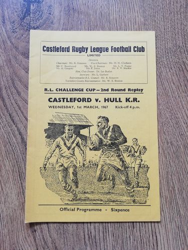 Castleford v Hull KR Mar 1967 Challenge Cup Rugby League Programme