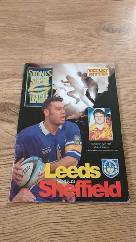 Leeds v Sheffield Apr 1996 Rugby League Programme