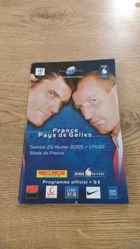 France v Wales 2005 Rugby Programme
