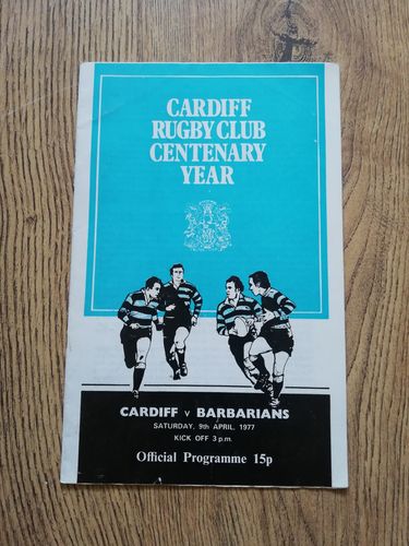 Cardiff v Barbarians 1977 Rugby Programme