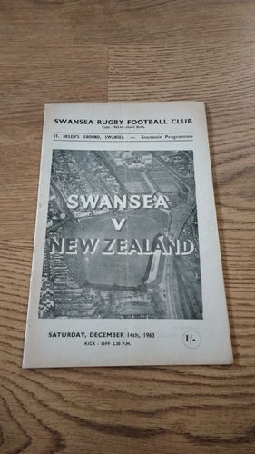 Swansea v New Zealand 1963 Rugby Programme