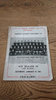 North-Eastern Counties v New Zealand 1964 Rugby Souvenir Programme