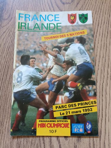 France v Ireland 1992