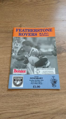 Featherstone v Dewsbury May 1993 Divisional Premiership S-Final Rugby League Programme