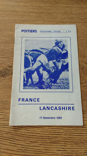 France v Lancashire 1969 Rugby Programme