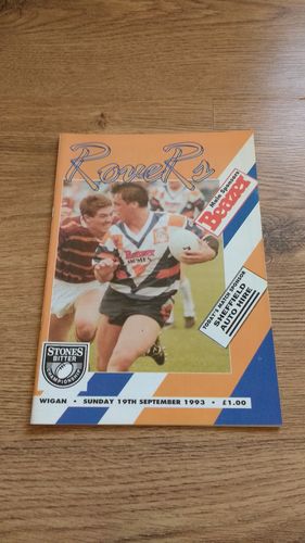 Featherstone v Wigan Sept 1993 Rugby League Programme
