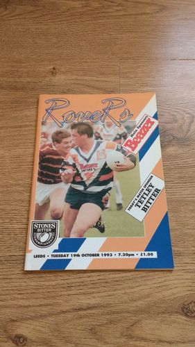 Featherstone v Leeds Oct 1993 Rugby League Programme
