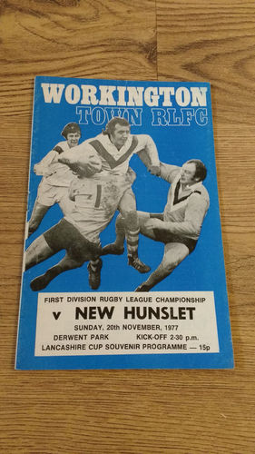 Workington v New Hunslet Nov 1977 Rugby League Programme