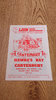 Hawkes Bay v Canterbury Aug 1984 Rugby Programme