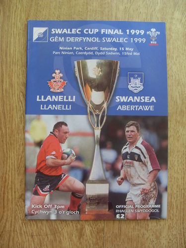 Llanelli v Swansea 1999 Swalec Cup Final Rugby Programme