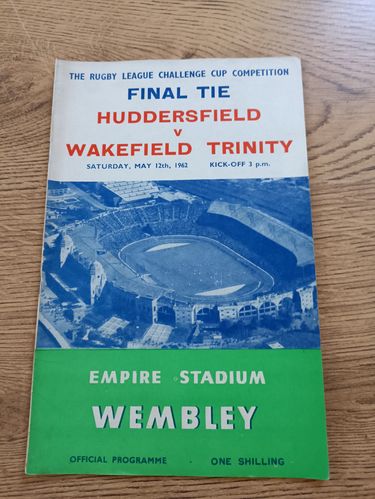 Huddersfield v Wakefield Challenge Cup Final 1962 RL Programme