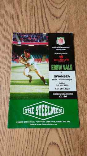 Ebbw Vale v Swansea May 2000 Rugby Programme