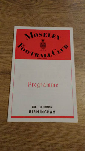Moseley v Richmond Mar 1973 Rugby Programme